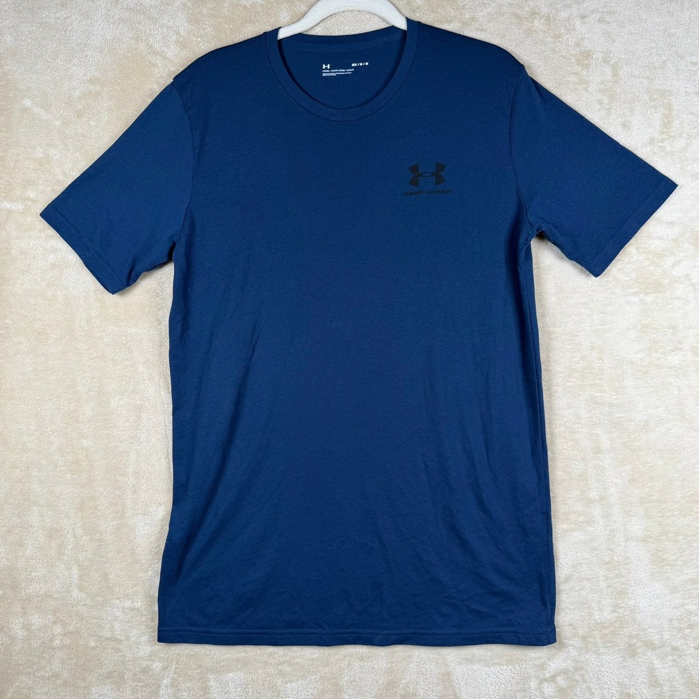 Under Armour Men's Loose Fit Navy Blue T Shirt Short Sleeve‎ Athletic Size M
